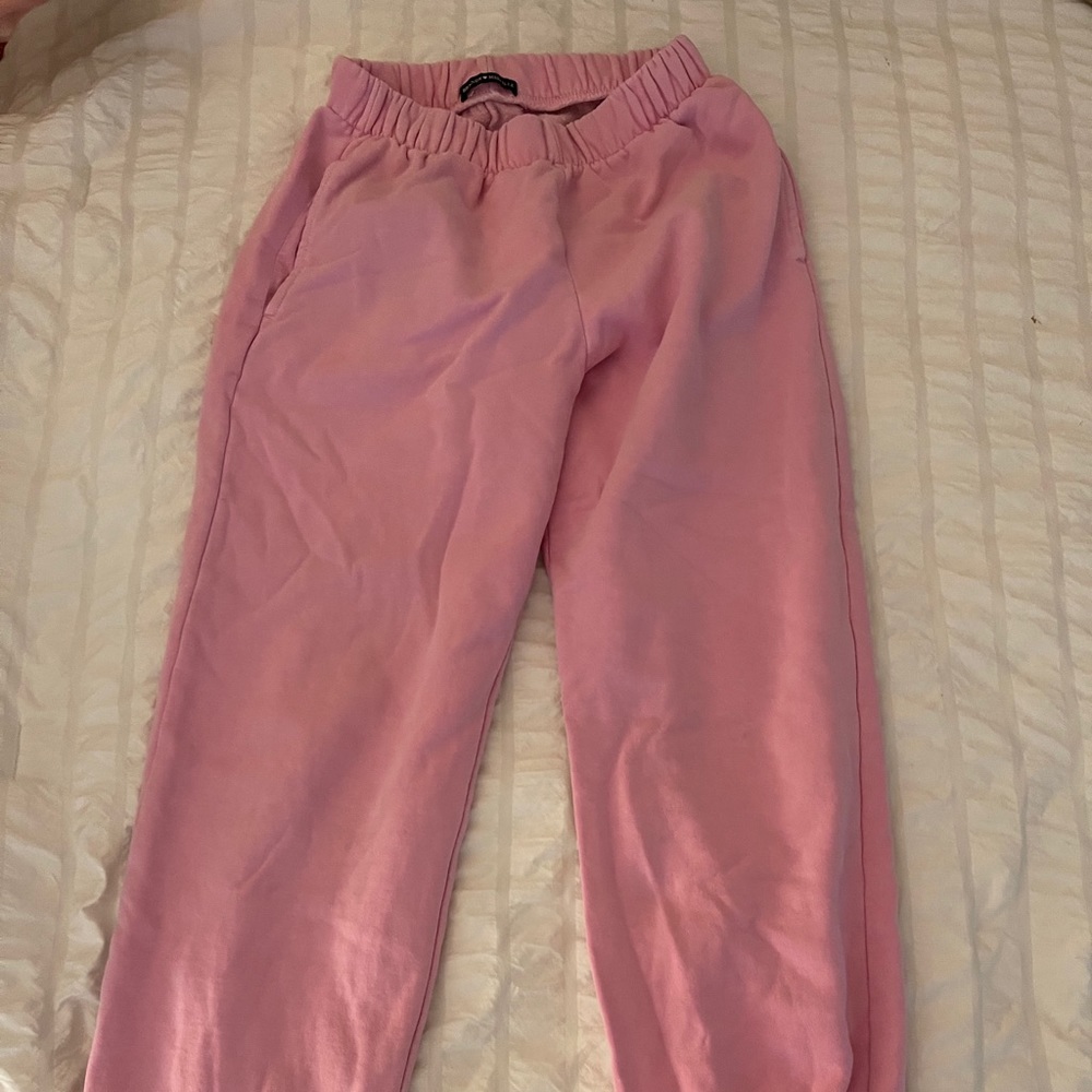 Baby pink brandy joggers